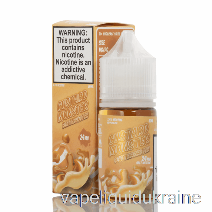 Vape Liquid Ukraine Butterscotch - Custard Monster Salts - 30mL 24mg